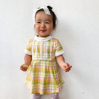 spring plaid girls dress