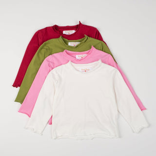 girls ruffle turtleneck tops