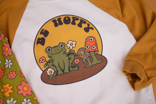 Be Hoppy Frog Kids Retro Graphic Sweatshirt - Strawberry Jam Kids