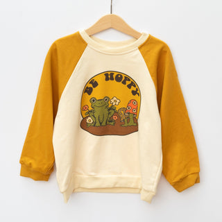 Be Hoppy Frog Kids Retro Graphic Sweatshirt - Strawberry Jam Kids