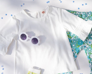 Bell Sleeve Solid Color Shirt in White or Pink - Strawberry Jam Kids