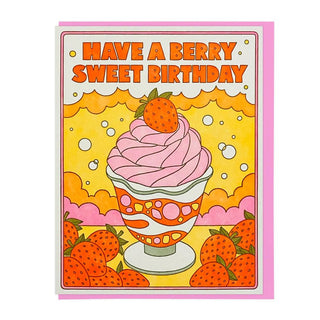 Berry Sweet Birthday Greeting Card - Strawberry Jam Kids