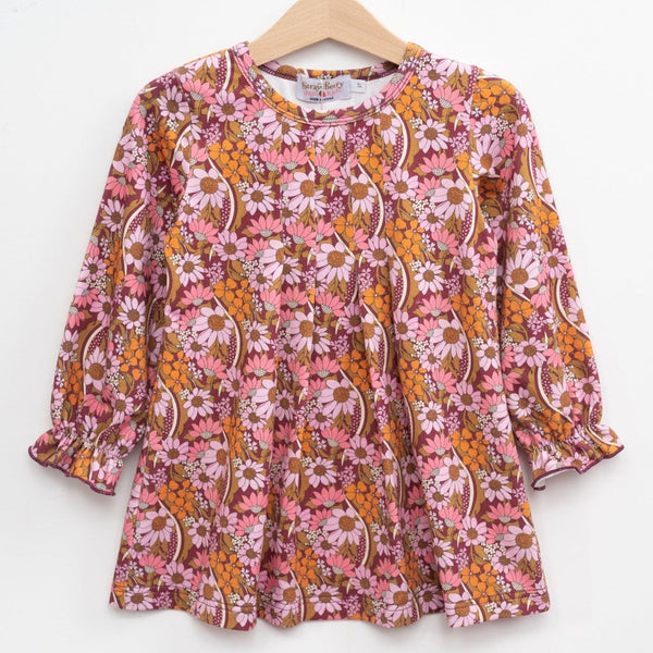 Fall Floral Long Sleeve Baby Toddler Girl Dress