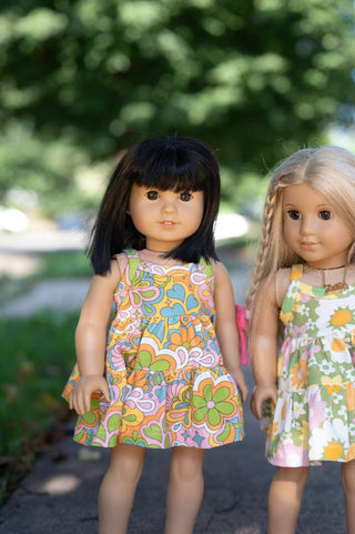 Groovy Flower Power 18 Inch Doll Dress - Strawberry Jam Kids