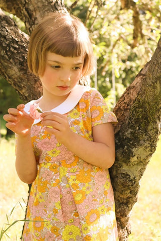 peter pan collar floral dress two groovy birthday dress