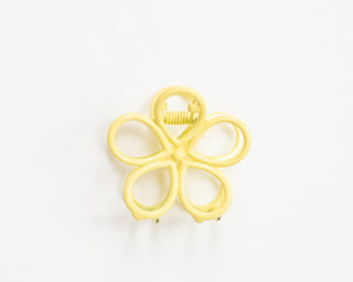 pink and yellow flower claw clips