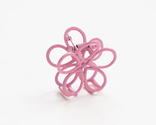 pink and yellow flower claw clips