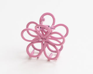 pink and yellow flower claw clips