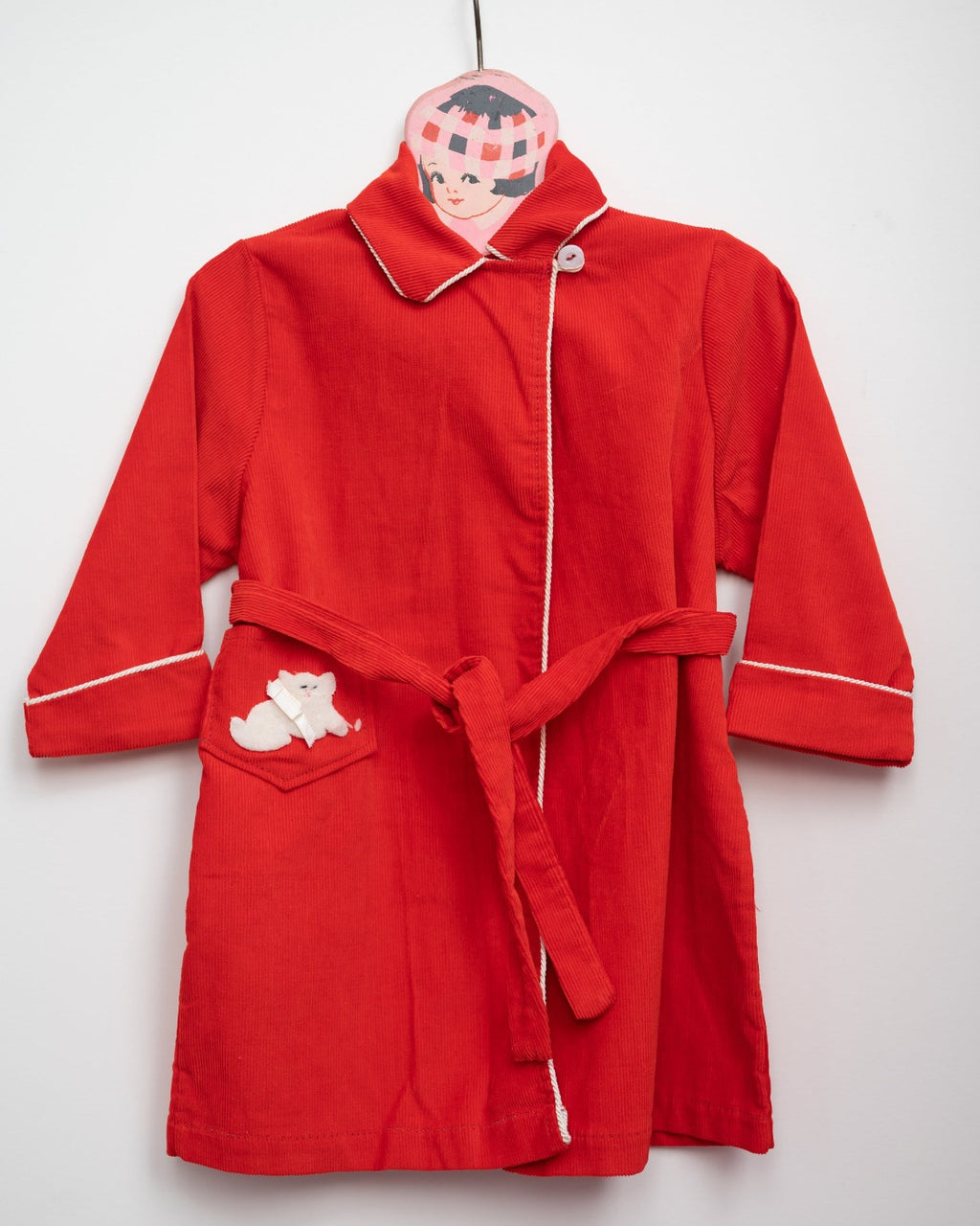 Vintage Red Corduroy Toddler Robe 2T Strawberry Jam Kids