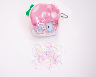 mushroom case rubber hair ties