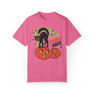 spooky vibes on hot pink tshirt