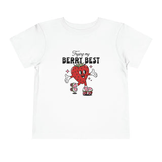 Trying my Berry Best toddler t-shirt
