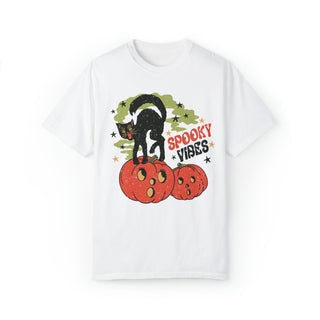 spooky vibes on  white tshirt