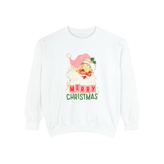 retro merry christmas santa sweatshirt