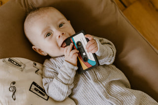 Cassette Mix Tape Teether: Retro 80s & 90s Vibes for Teething Relief