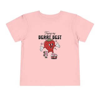 Trying my Berry Best toddler t-shirt