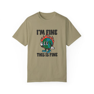 "I'm fine, this is fine" Unisex Adult Comfort Color T-Shirt
