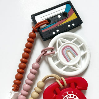 Cassette Mix Tape Teether: Retro 80s & 90s Vibes for Teething Relief