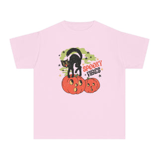 spooky vibes light pink tshirt