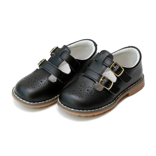 buckle mary jane shoes in black