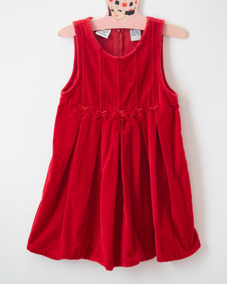 Vintage Red Velvet Dress by Green Dog Size 5
