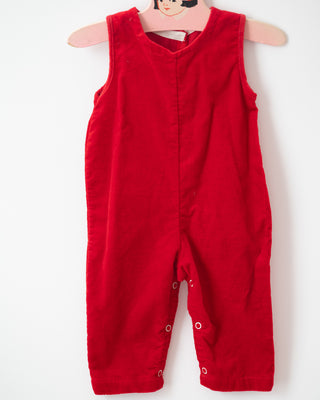 Vintage Handmade Velvet Baby Romper