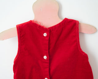 Vintage Handmade Velvet Baby Romper