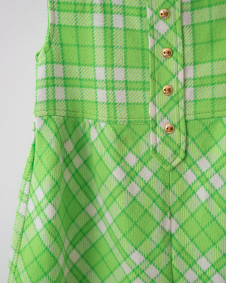 Vintage Green Plaid 60s Dress in size 6x