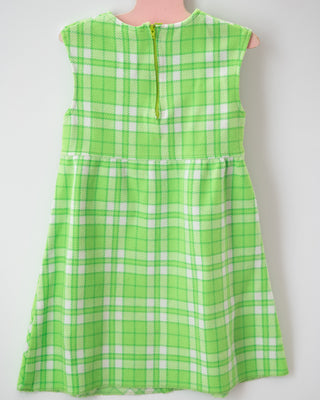 Vintage Green Plaid 60s Dress in size 6x