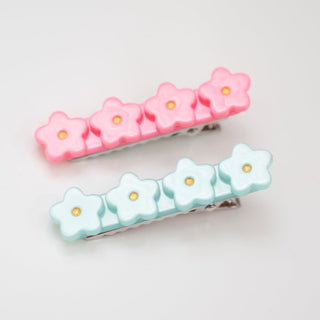 pink and teal hair clip