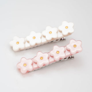 pink and cream hair clip