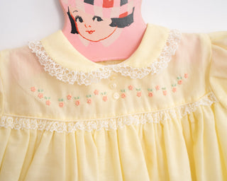 Vintage yellow baby girl dress