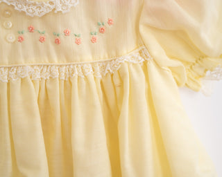 Vintage yellow baby girl dress