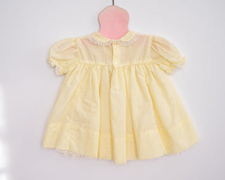 Vintage yellow baby girl dress