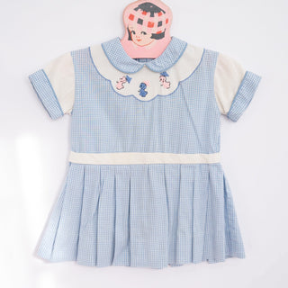 blue vintage baby girl dress