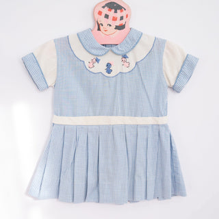 blue vintage baby girl dress