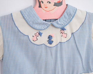 blue vintage baby girl dress