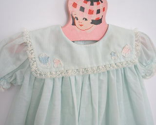 light blue vintage girls dress