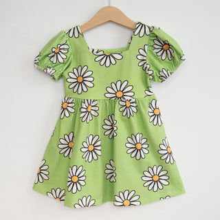 Green daisy dress 