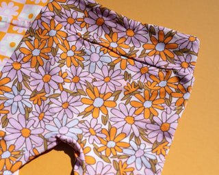 spring purple flower power pants