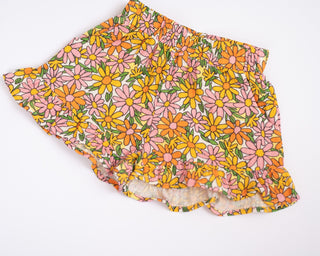 summer daisies girl ruffle shorts