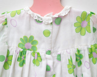 Vintage green flower power dress