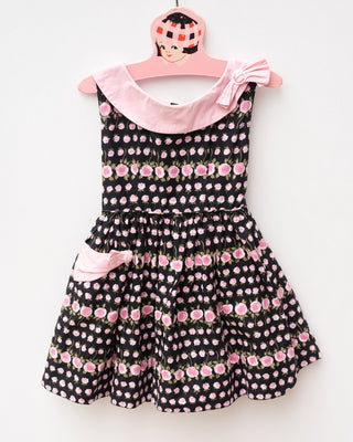 Vintage rose bud toddler girl dress