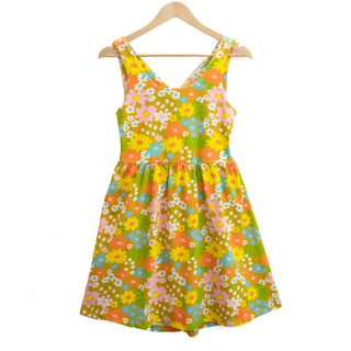 womens vintage floral retro dress