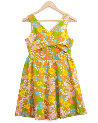 womens vintage floral retro dress