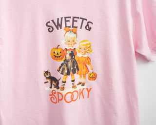 sweet and spooky hot pink halloween t-shirt
