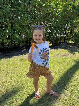 summer daisies girl ruffle shorts