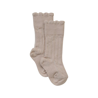 beige knee high socks