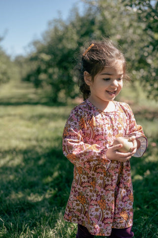 Fall Floral Long Sleeve Baby Toddler Girl Dress - Strawberry Jam Kids