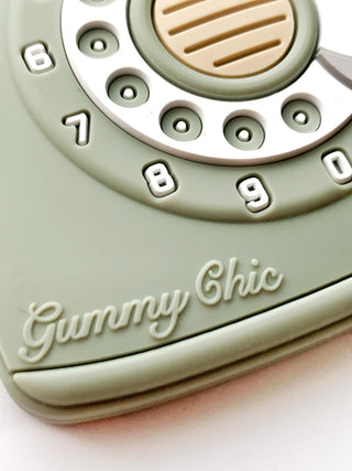 Gummy Chic Cool Baby Teether: Rotary Dial Phone Design